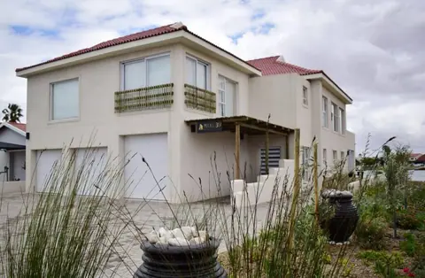 Front of the double-storey villa
